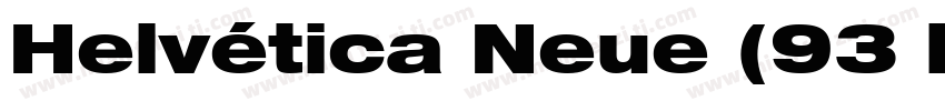 Helvética Neue (93 black extended O字体转换